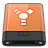 Orange Firewire W Icon 48x48 png